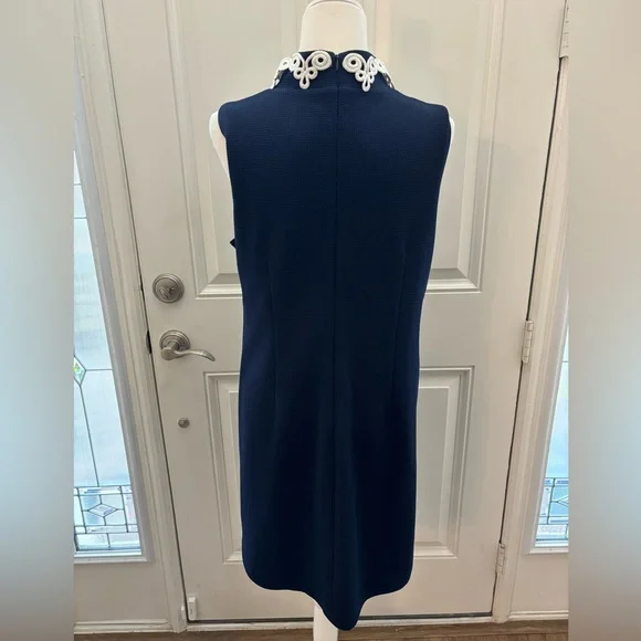 Vince Camuto Navy Sheath Dress 12 - Picture 4 of 8